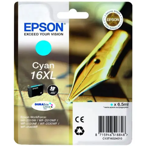 Tusz Epson T1632 XL  do   WF-2520NF/2530WF/2510WF | 6.5ml | cyan